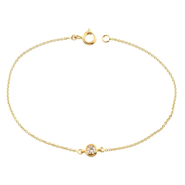 Bellissima Solitaire Bracelet in gold vermeil