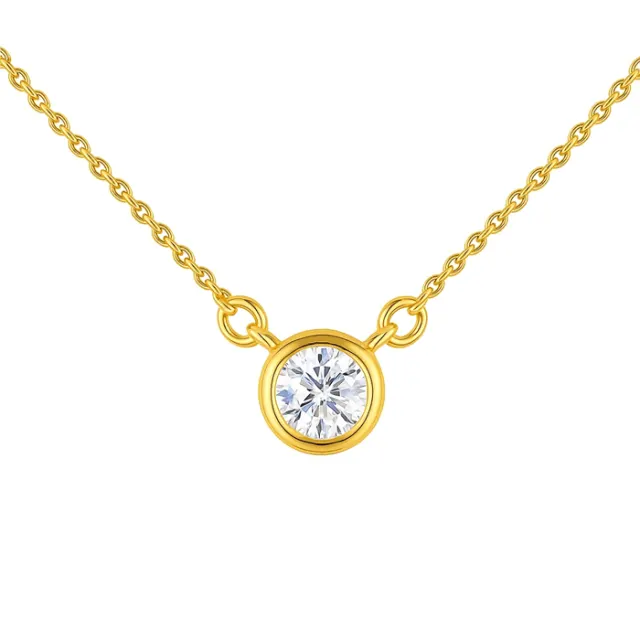 Bellissima Solitaire Necklace in gold vermeil