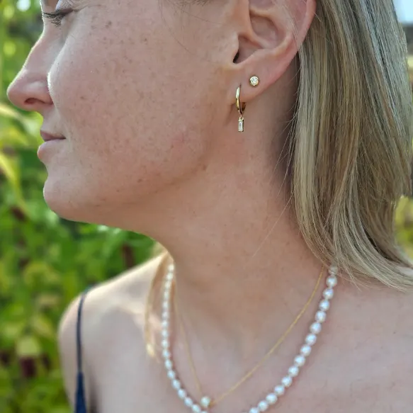 Bellissima Solitaire Stud Earrings lifestyle