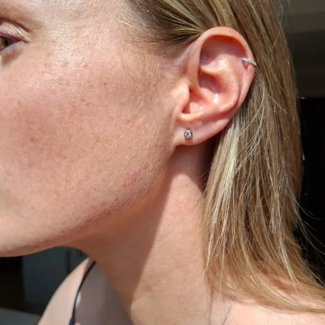 Bellissima Solitaire Stud Earrings lifestyle