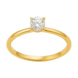 Lab Grown Diamond Elara Solitaire Ring — Gold Vermeil