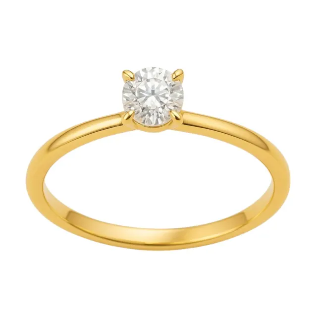Lab Grown Diamond Elara Solitaire Ring in gold vermeil