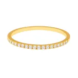 Esme Half Eternity Pave Band	Ring — Gold Vermeil