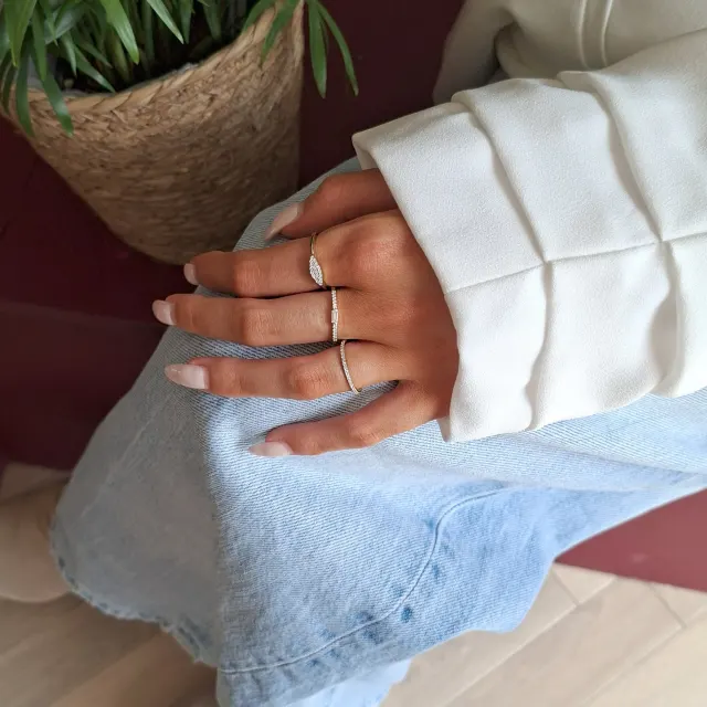 Esme Half Eternity Pave Band	Ring lifestyle