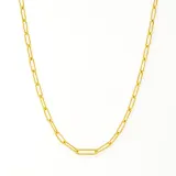 Paperclip Chain Necklace — Gold Plated