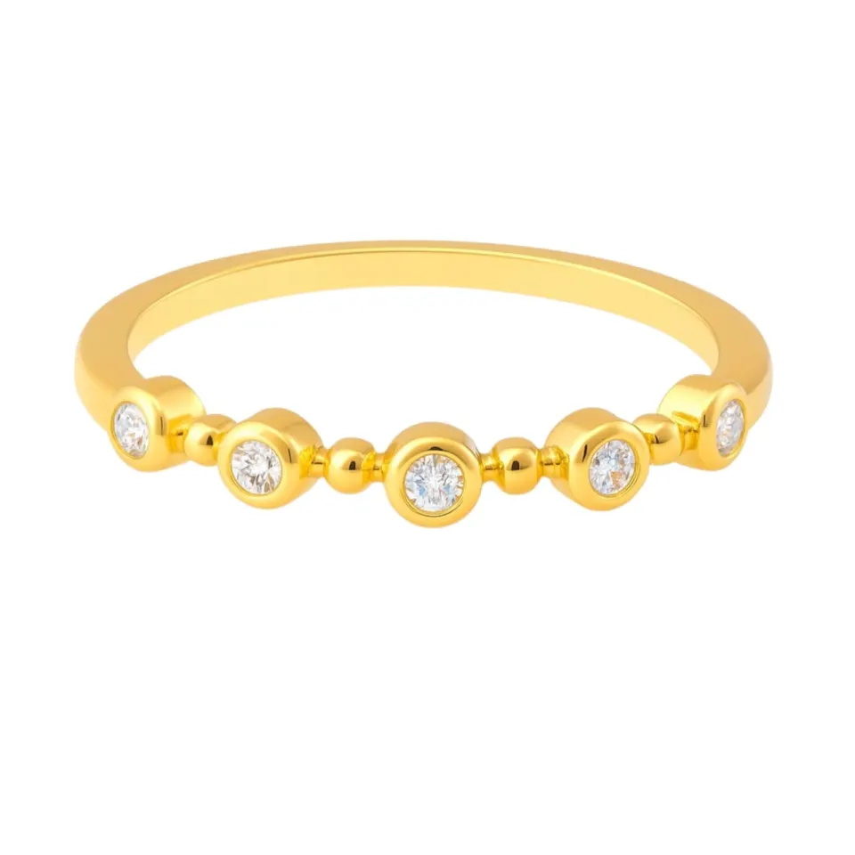 Seraphine stacker ring in gold vermeil