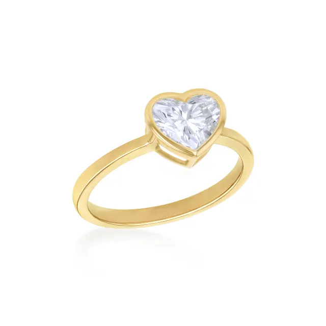 1ct Heart Lab Created Diamond Ring lifestyle