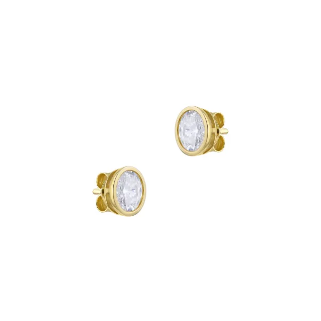 1ct Oval Lab Created Diamond Stud Earrings lifestyle