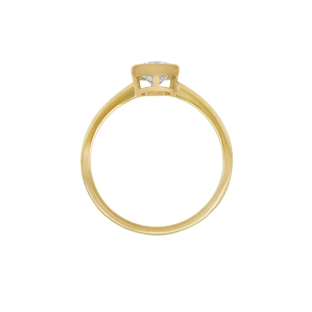 1ct Pear Lab Created Diamond Bezel Ring lifestyle