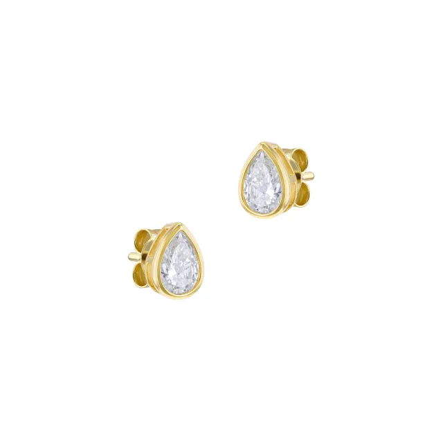 1ct Pear Lab Created Diamond Earrings lifestyle