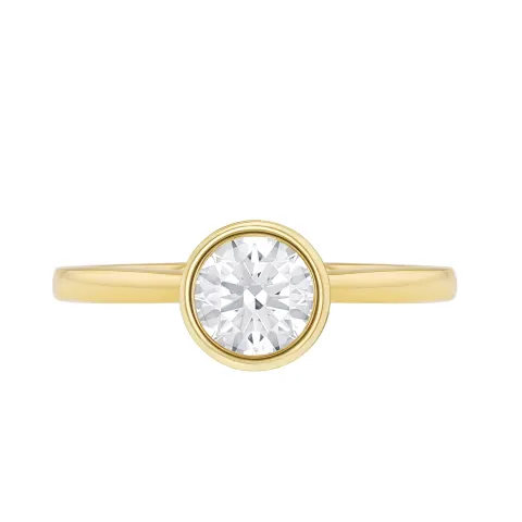 1ct Round Brilliant Lab Created Diamond Ring in 9ct yellow gold