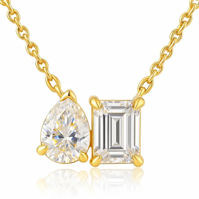 Violetta Toi Et Moi Necklace in gold vermeil