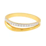 Vivara Split Wave Ring — Gold Vermeil