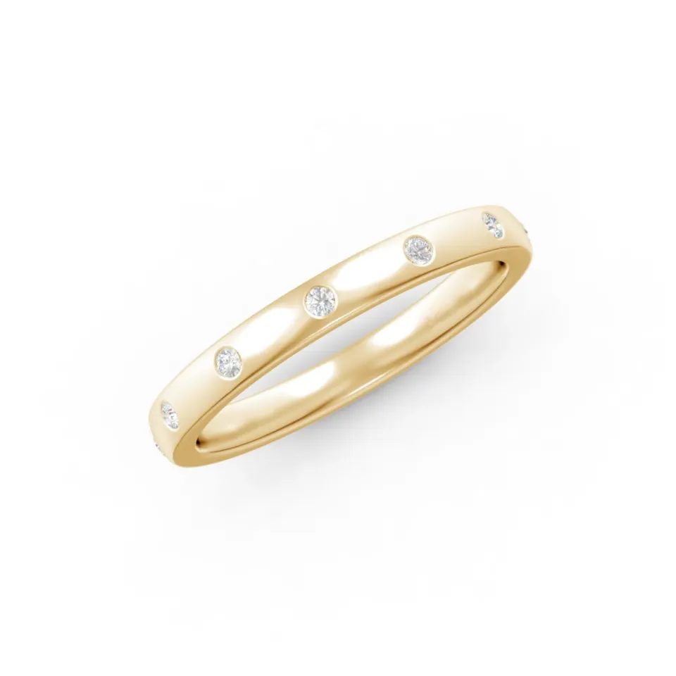 Soluna Stacking band ring in gold vermeil